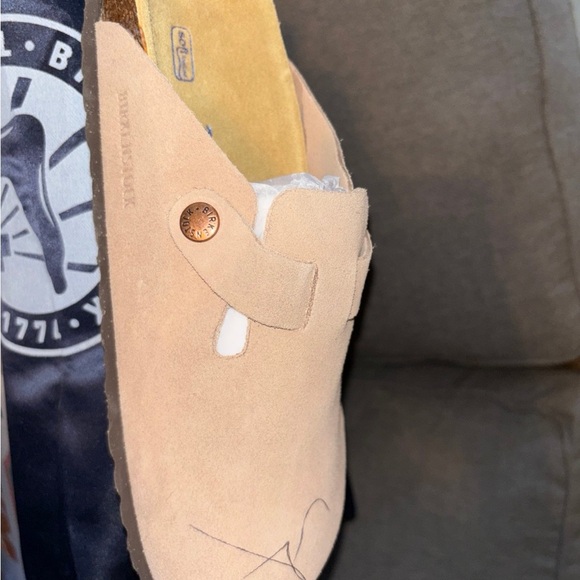 Birkenstock Shoes - LG Beige Suede Slip-On Shoes
